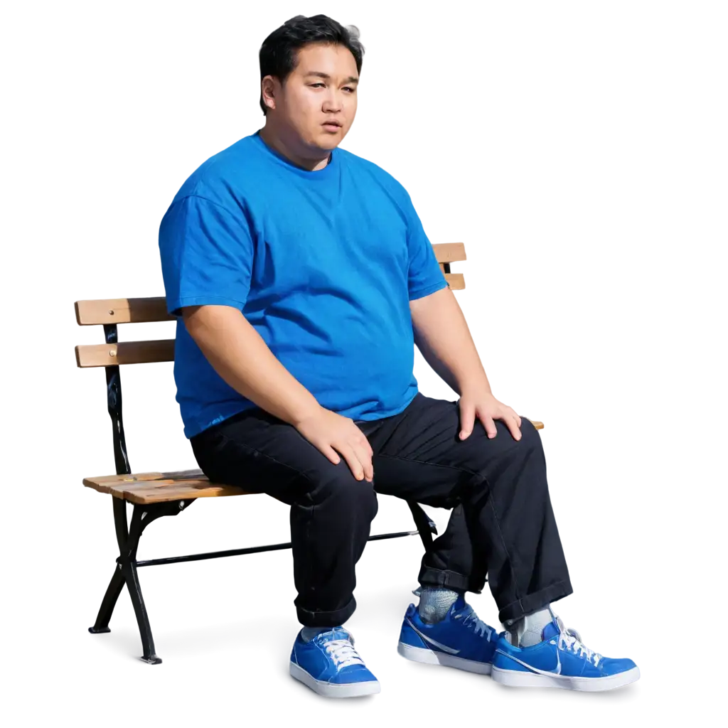 PNG-Image-of-a-Worried-Moderately-Obese-Asian-Male-in-a-Park-Setting