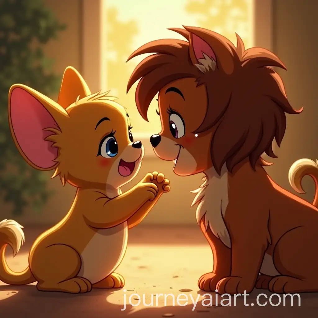 Emotional-Moment-Between-Benny-and-Lila-in-Sunlit-Setting