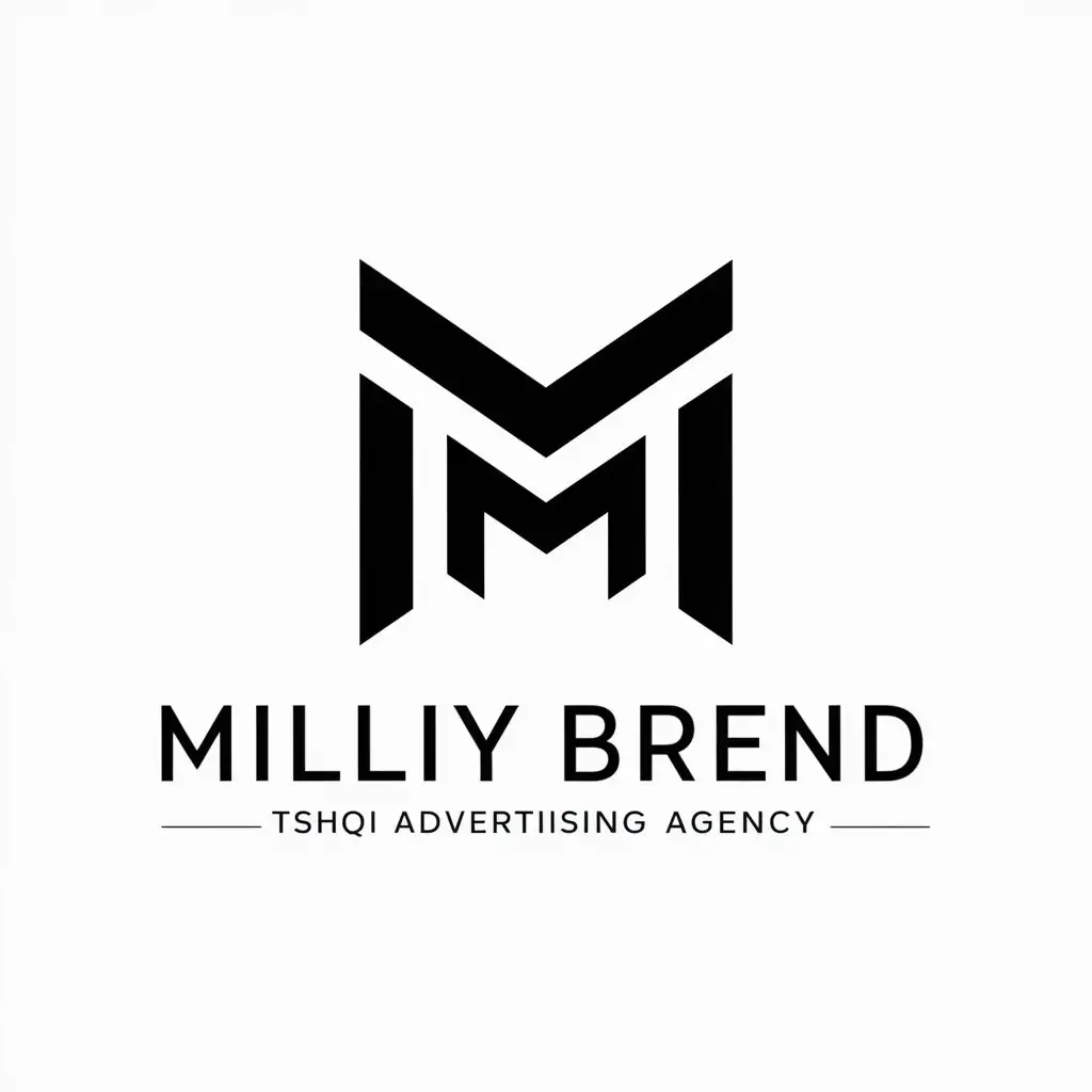 LOGO Design For Milliy Brend Creative M and B Letters in Vector Logo for Tshqi Advertising Agency