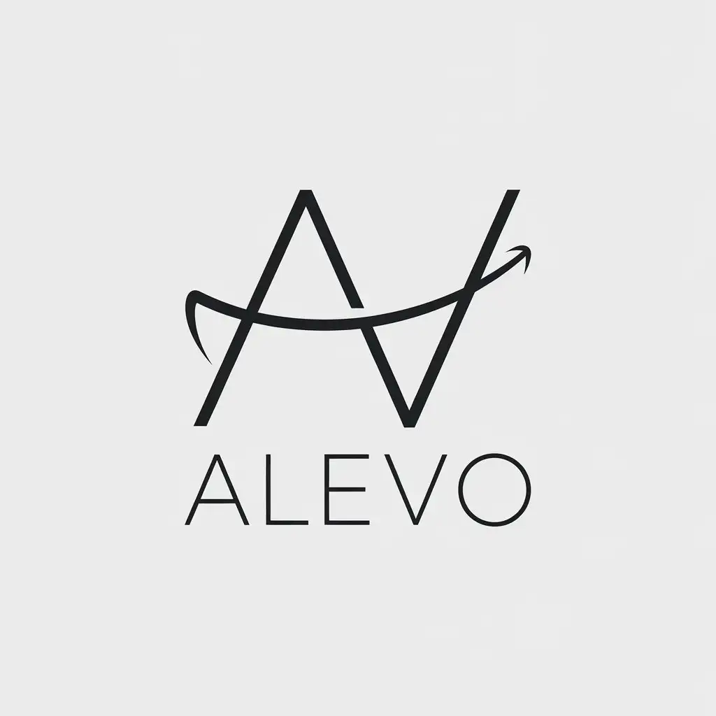 a vector logo design,with the text "AV", main symbol:ALEVO,Minimalistic,clear background