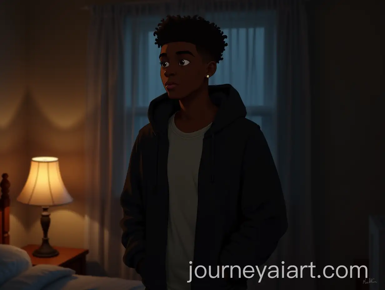 Moody-Bedroom-Scene-with-Young-Man-in-Dark-Hoodie-and-Lamp-Light