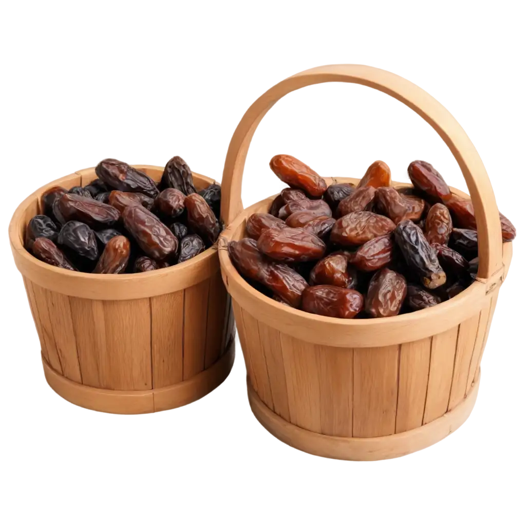 Dates-in-Wooden-Bucket-Without-Handles-PNG-Image-HighQuality-Transparent-Image-for-Versatile-Use