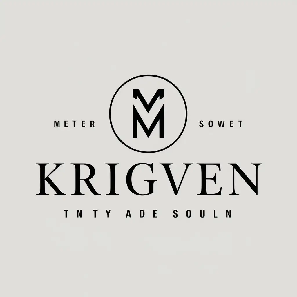 a vector logo design,with the text "KRIGVEN", main symbol:Memy logo,Moderate,clear background