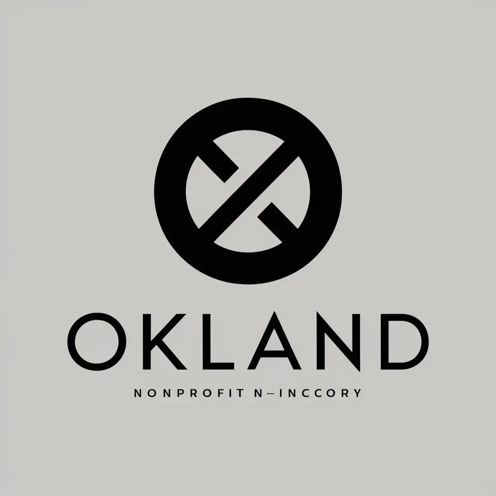 LOGO Design for OKLAND Minimalistic Discord Symbol for Nonprofit Clarity