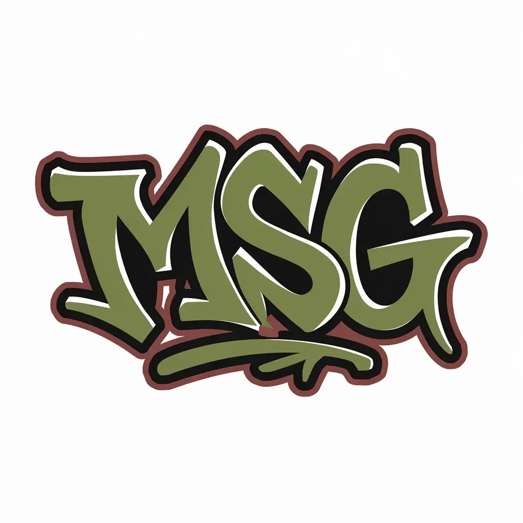 LOGO Design for MSG Graffiti Style Monograph for Cannabis Clothing Brand