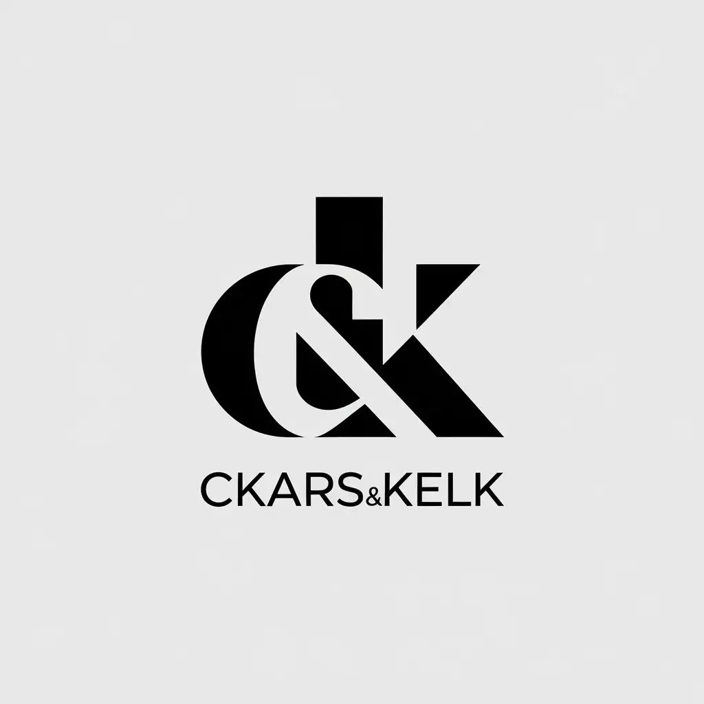 a vector logo design,with the text "ckars&kelk", main symbol:C&K,Minimalistic,be used in Retail industry,clear background