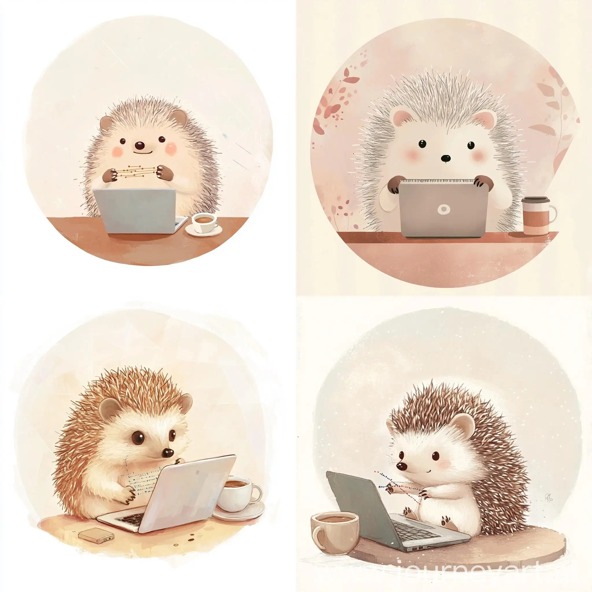 Serene-Hedgehog-Programmer-Coding-with-Coffee