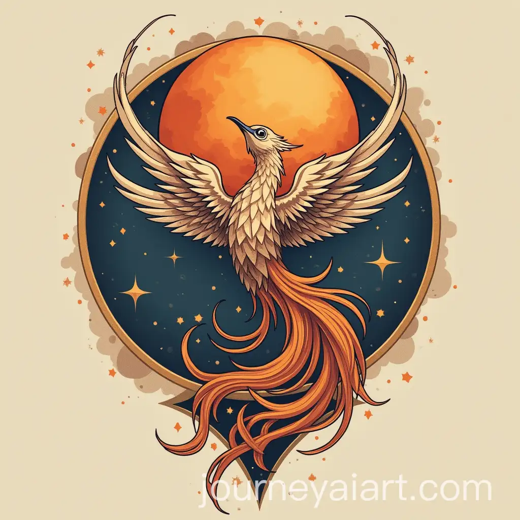 Asymmetrical-Tattoo-Design-of-Pluto-and-a-Phoenix-Rising-from-Ashes