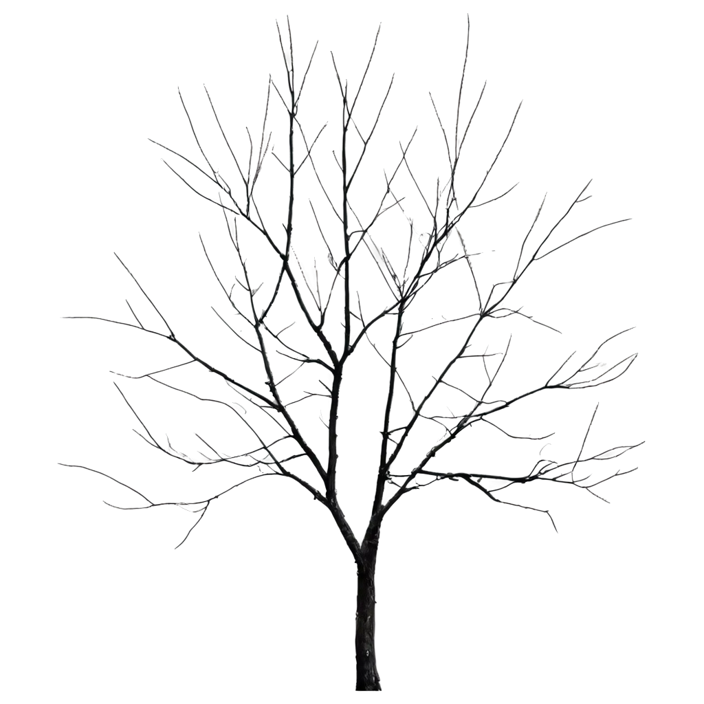 PNG-Image-of-a-Black-Stem-Leafless-Tree-AI-Art-Prompt-Analysis