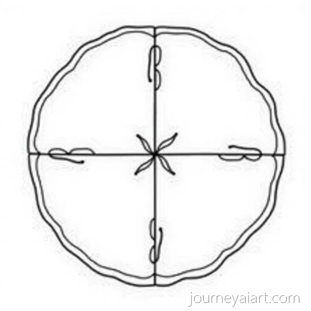 Black-and-White-PizzaPizza-slice-designShaped-Circle-Divided-into-Four-Equal-Slices