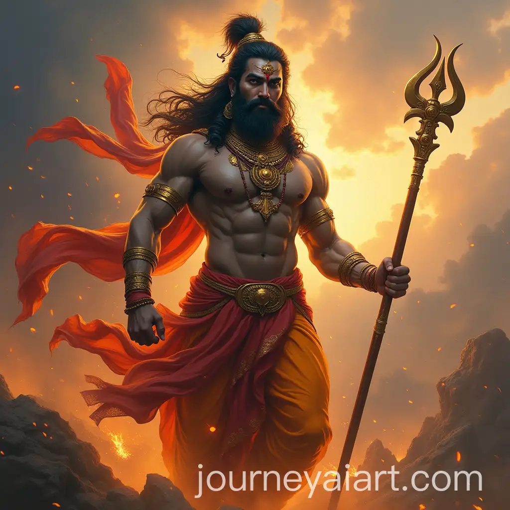 Bhagwan-Parshuram-in-Majestic-Battle-Stance