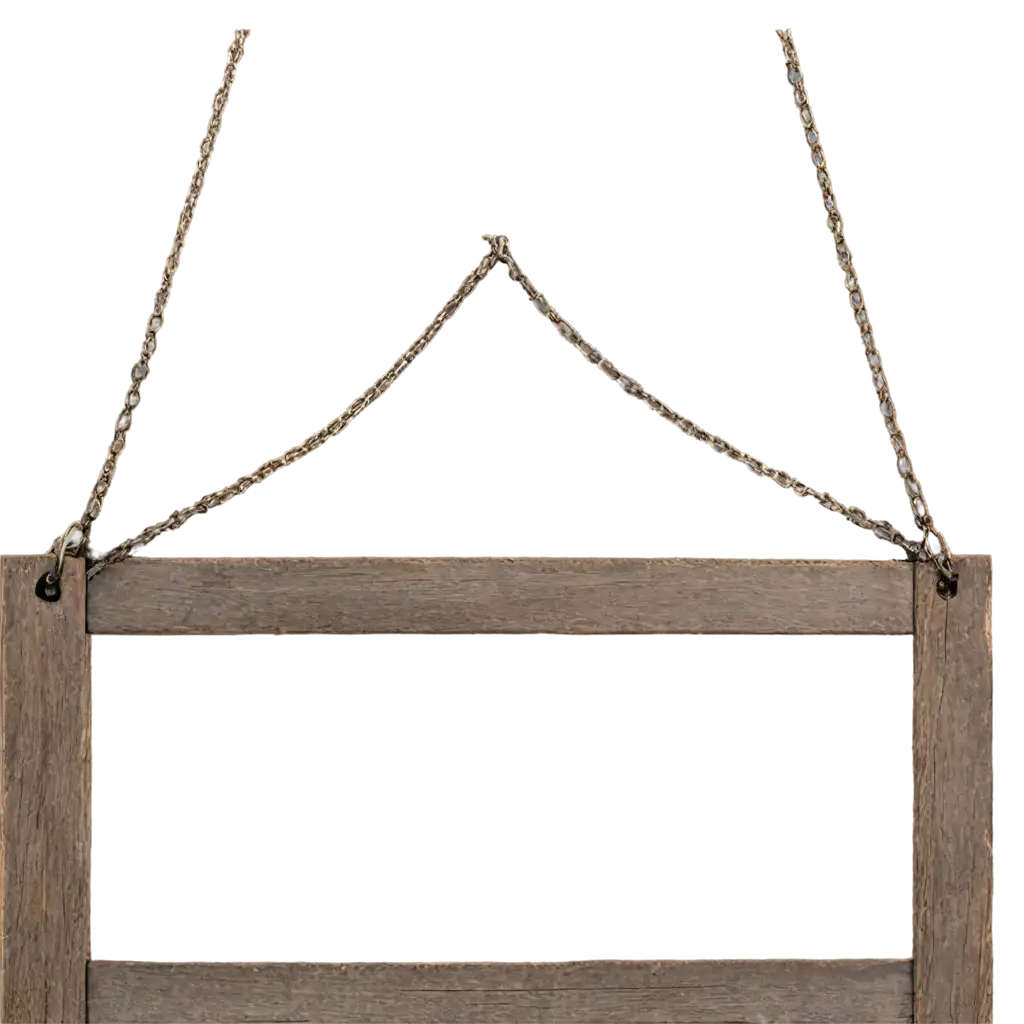 Old-Wooden-Rectangular-Sign-on-a-Chain-PNG-Image-HighQuality-and-Transparent-for-Various-Uses