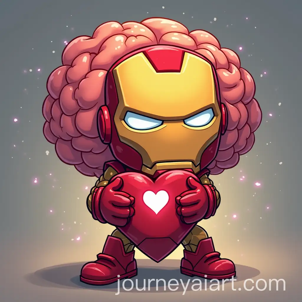 Cartoon-Brain-and-Heart-Hugging-in-Iron-Man-Inspired-Style