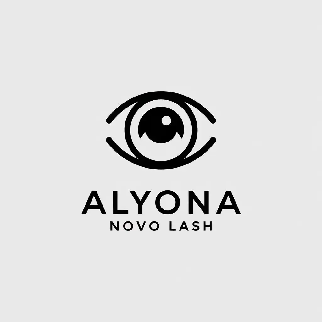 LOGO Design for ALYONA NOVO LASH Minimalistic Eye Symbol for Beauty Spa Industry