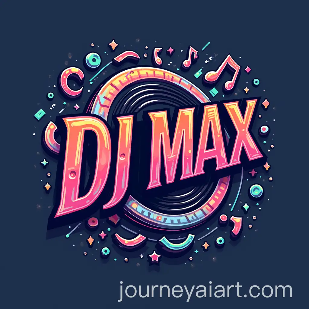 Dynamic-DJ-MAX-Logo-Design-with-Vibrant-Colors-and-Modern-Style