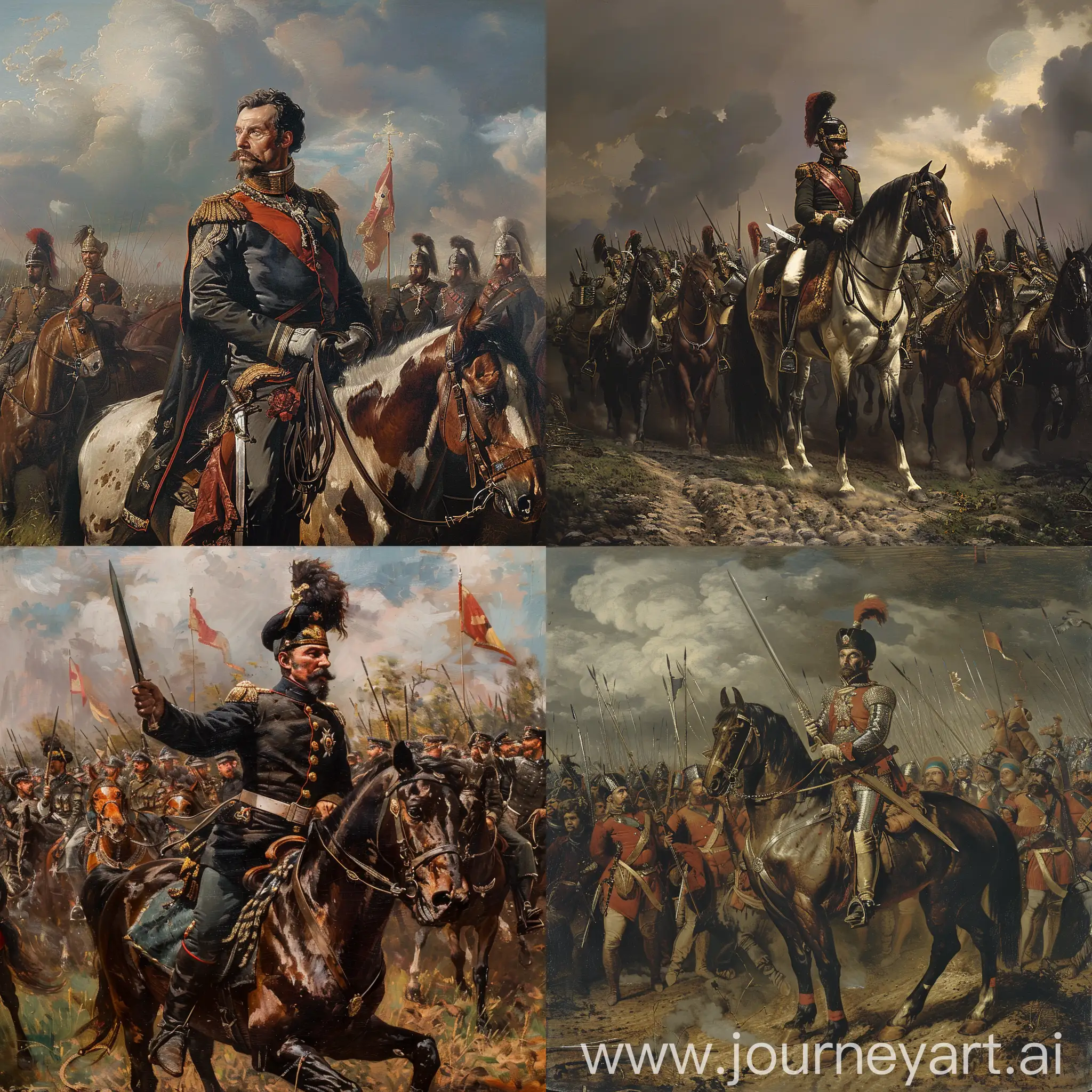 Military-Commander-Leading-Army-on-Horseback-with-Saber