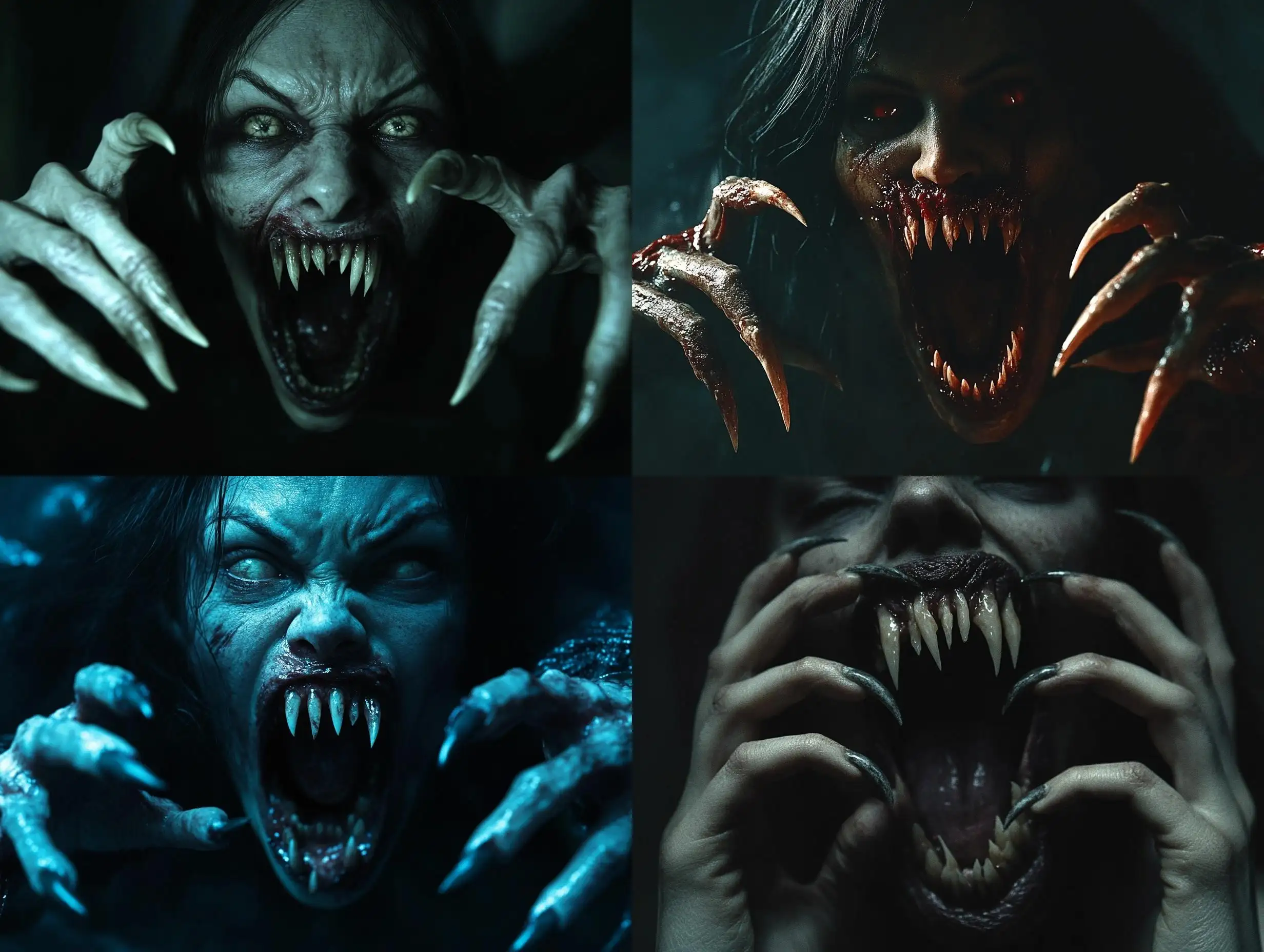 Terrifying-Vampire-Woman-Emerging-from-Darkness-with-Fangs-and-Claws