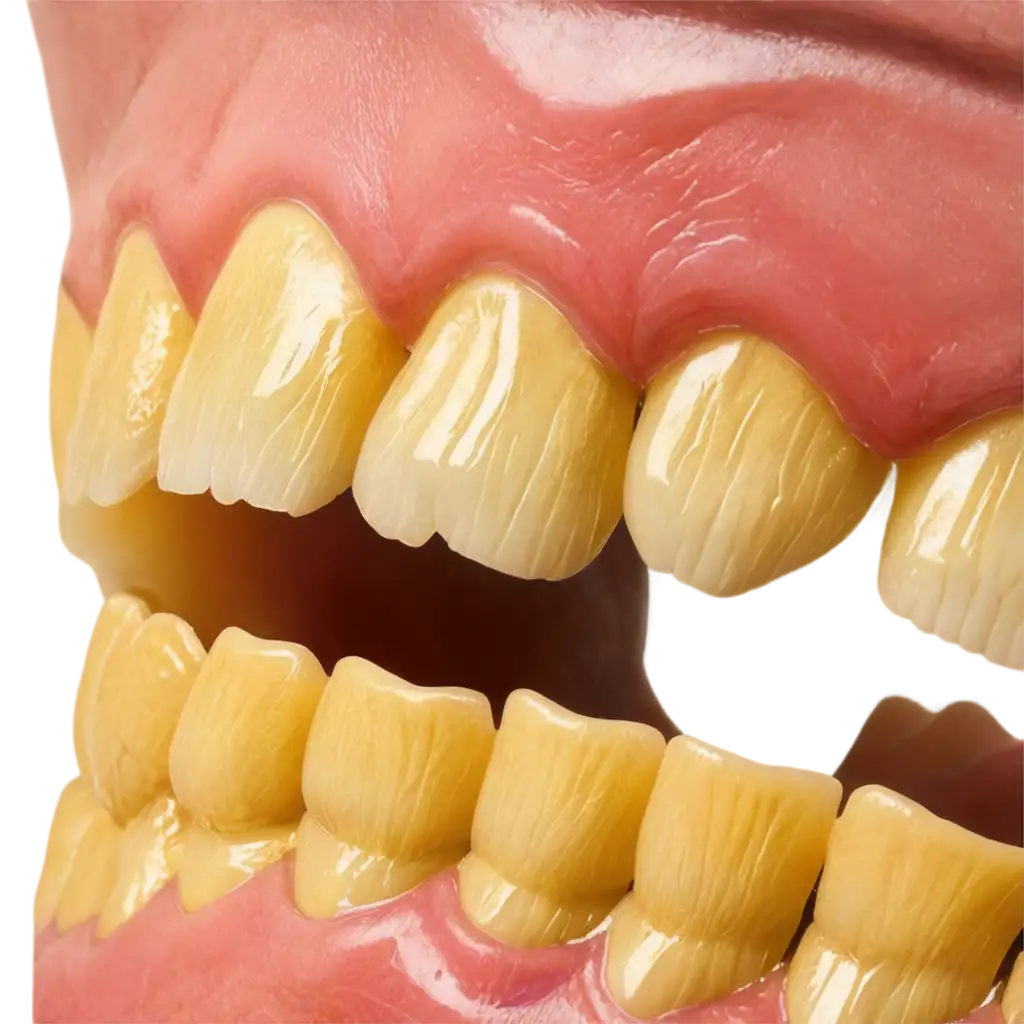 PNG-Image-of-Decayed-Yellow-Teeth-CloseUp-for-HighQuality-Visual-Representation