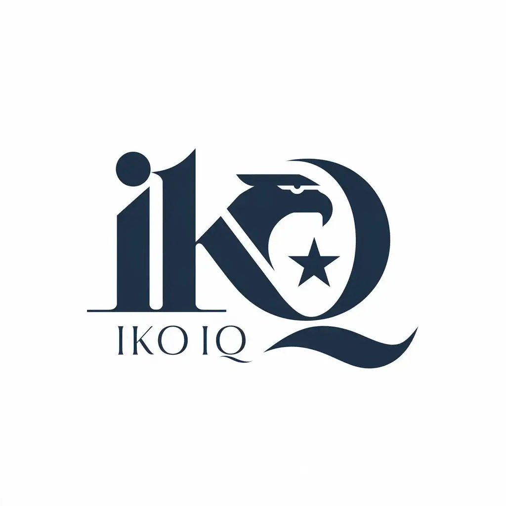 LOGO Design For IKONIQ Elegant Cursive Font Eagle Symbol for Legal Industry