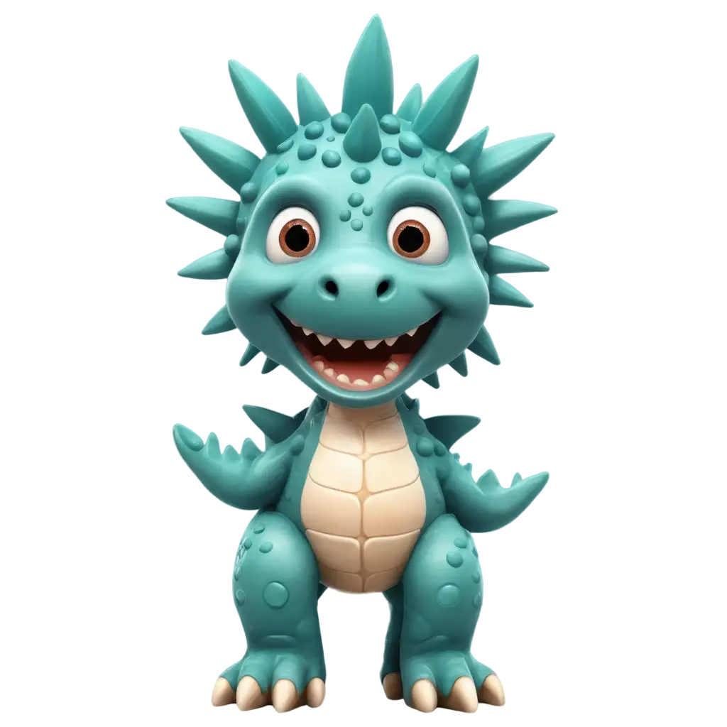 Stegosaurus-Dinosaur-Blue-Cartoon-PNG-A-Vibrant-HighQuality-Image-for-Creative-Projects