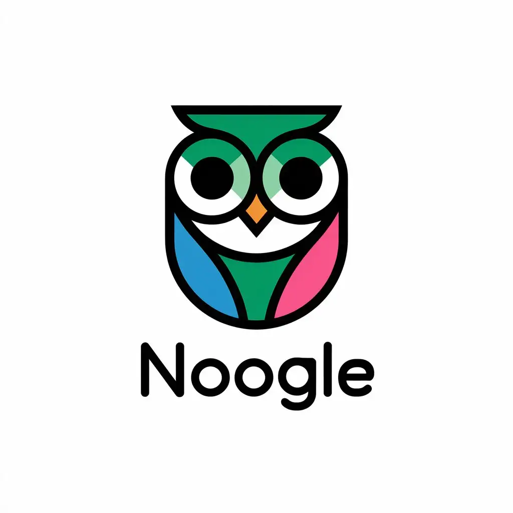 LOGO Design for Noogle Vector Owl Symbol with Moderate Style for Retail Industry