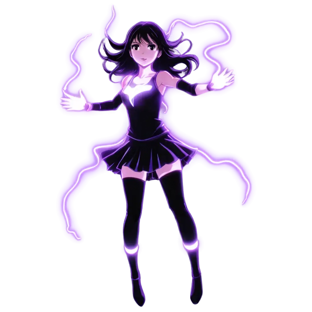 Anime-PNG-Image-Girl-Floating-with-Purple-Aura-and-Lightning