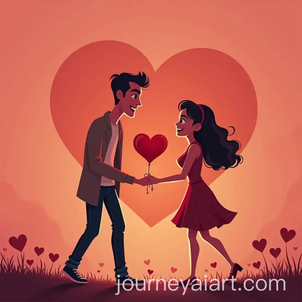 Playful-Valentines-Day-Romance-with-Loving-Couple