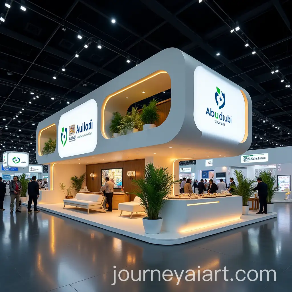 Modern-Exhibition-Booth-Design-for-Abu-Dhabi-Tourism-with-Interactive-Features
