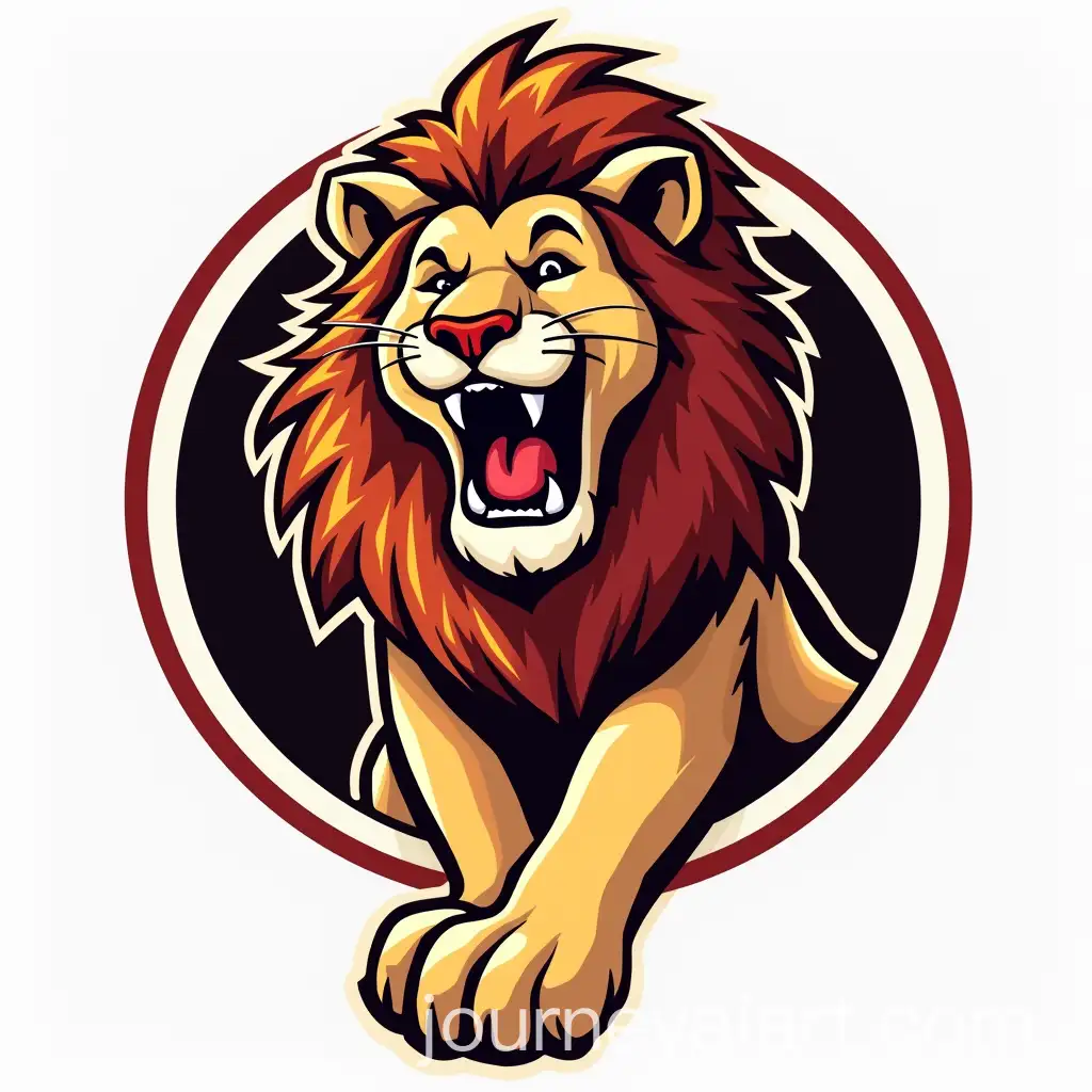 Majestic-Lion-Emblem-Roaring-Behind-Circular-Soccer-Club-Logo