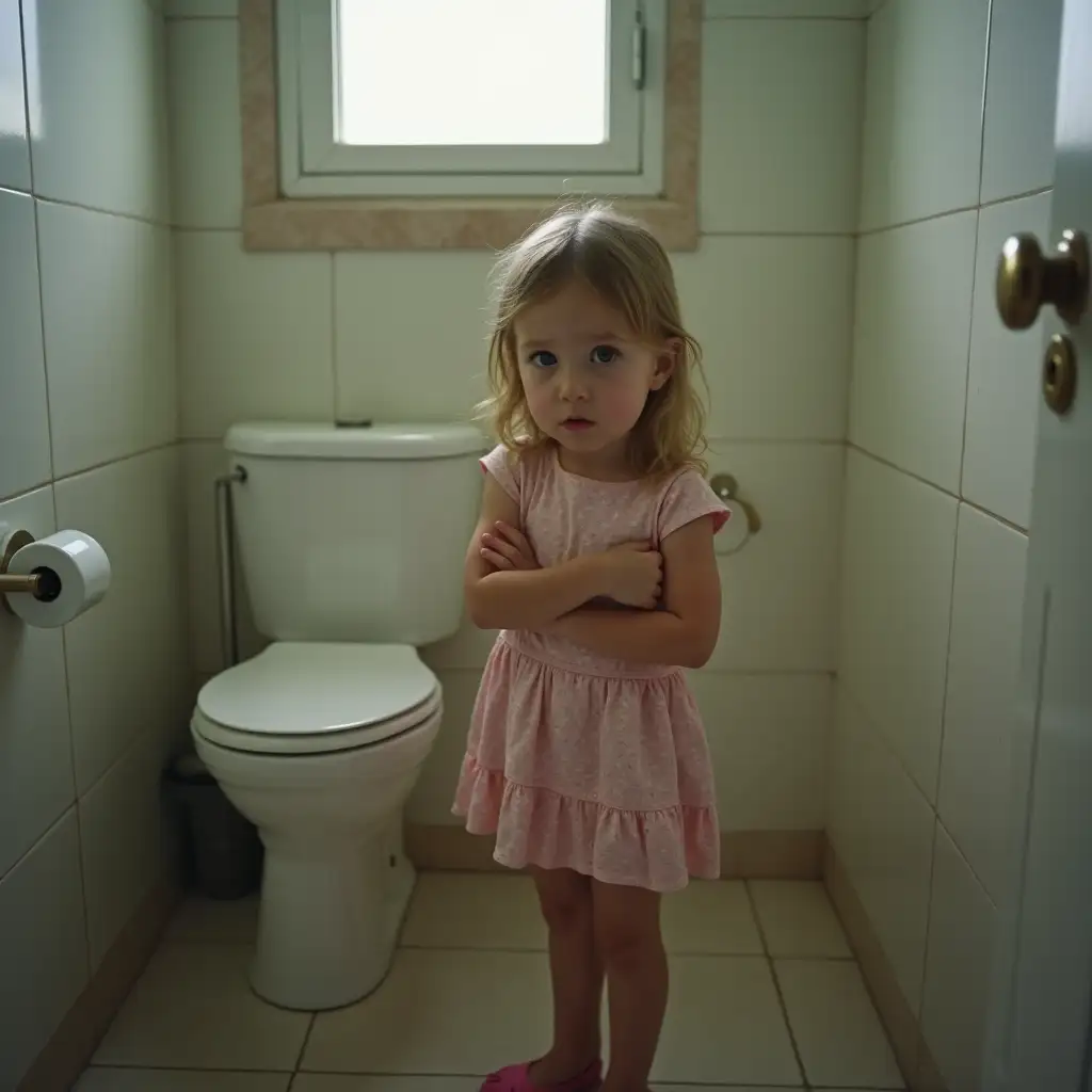 Anxious-7YearOld-Russian-Girl-in-a-Bathroom-Corner