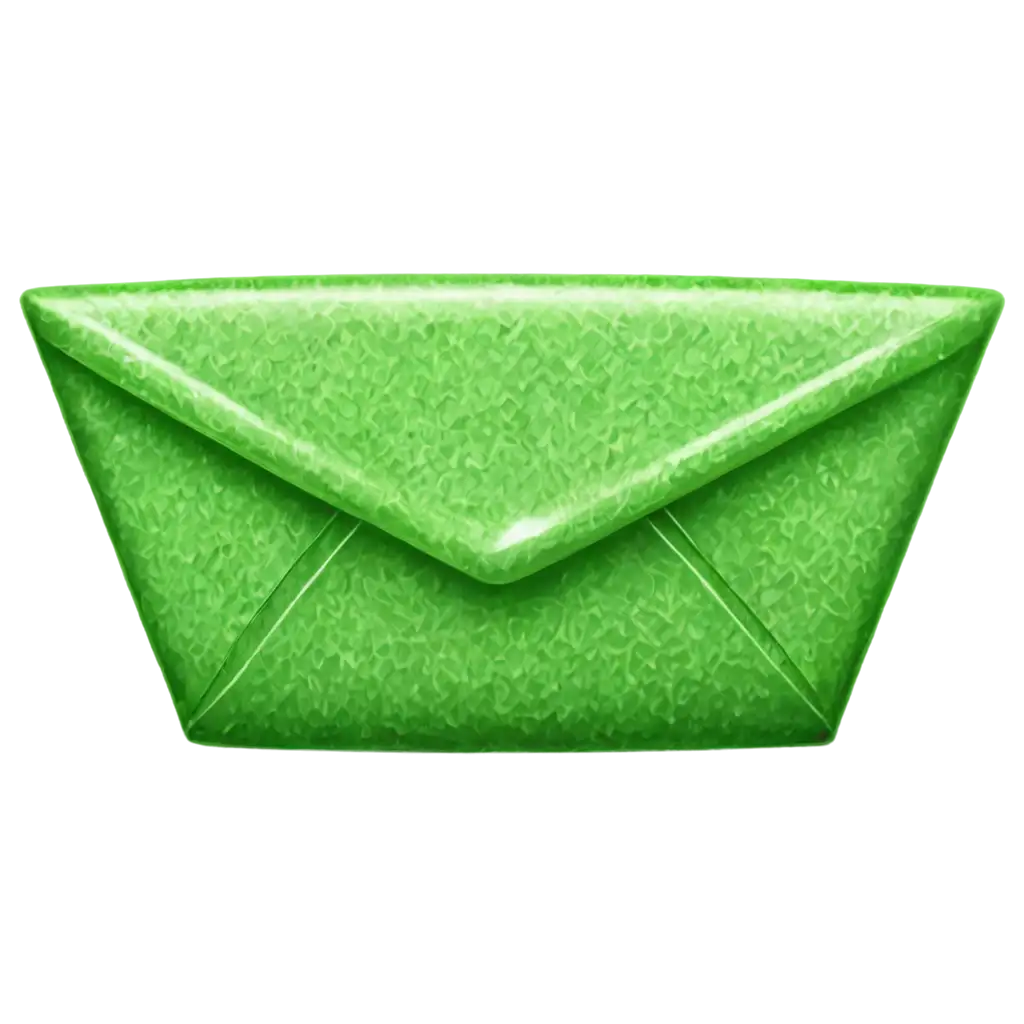 Green-Crystal-Textured-Email-Icon-PNG-for-Digital-and-Creative-Use