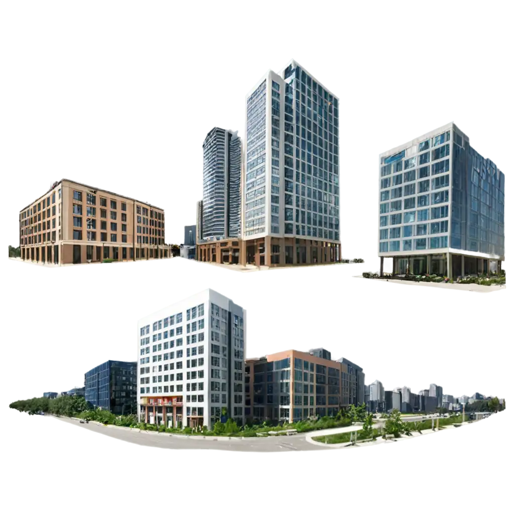 PNG-Image-Usage-GuideMultiple-Buildings-PNG-Image-for-Clear-and-Crisp-Visuals