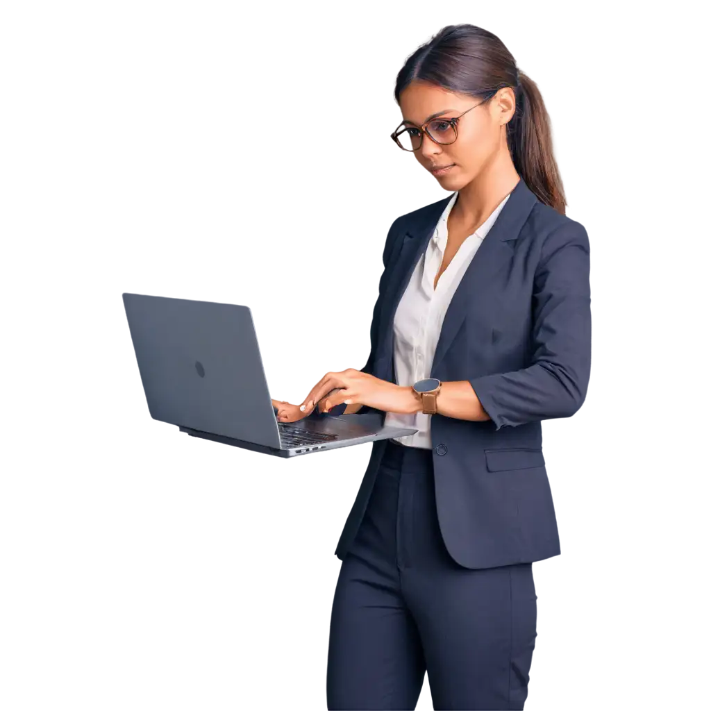 Bank-Employee-Hand-on-Laptop-PNG-Image-HighQuality-Transparent-Format-for-Versatile-Applications