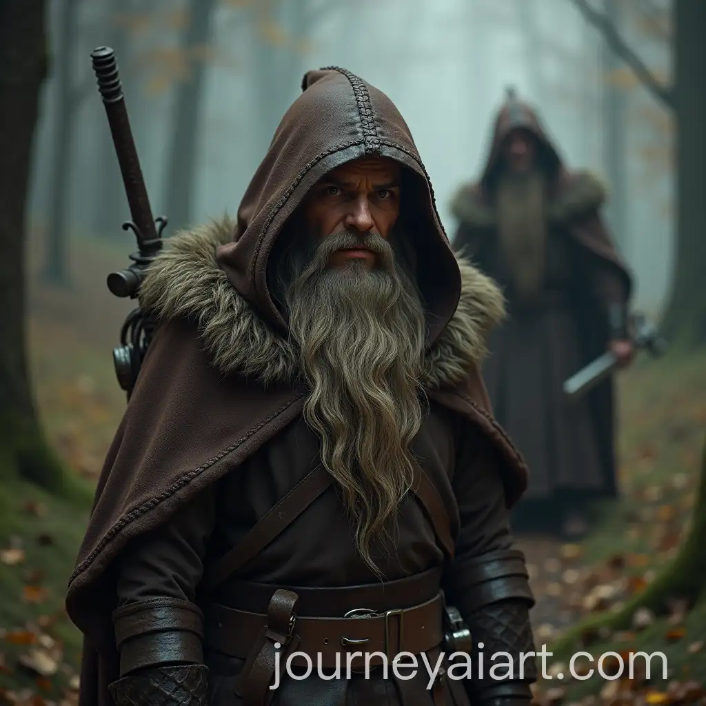 Halloween-Scene-Scared-Hill-Dwarf-Monk-in-Military-Attire
