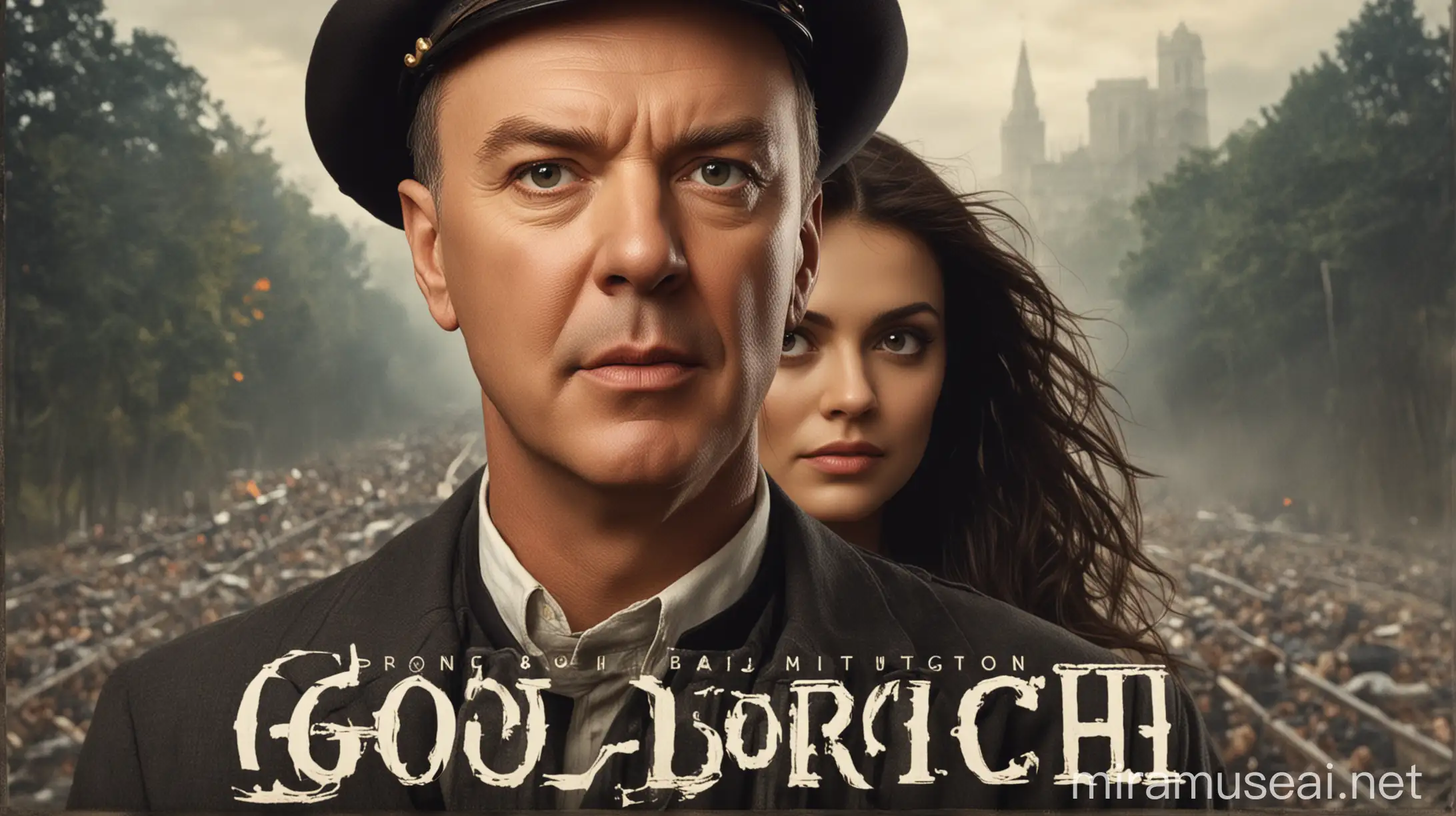 Celebrity Actors Michael Keaton and Mila Kunis in Goodrich Movie Poster