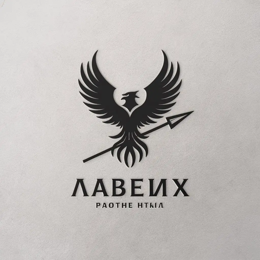 LOGO-Design-For-Phoenix-Spear-Minimalistic-Vector-Design-with-Text-and-Piercing-Symbol