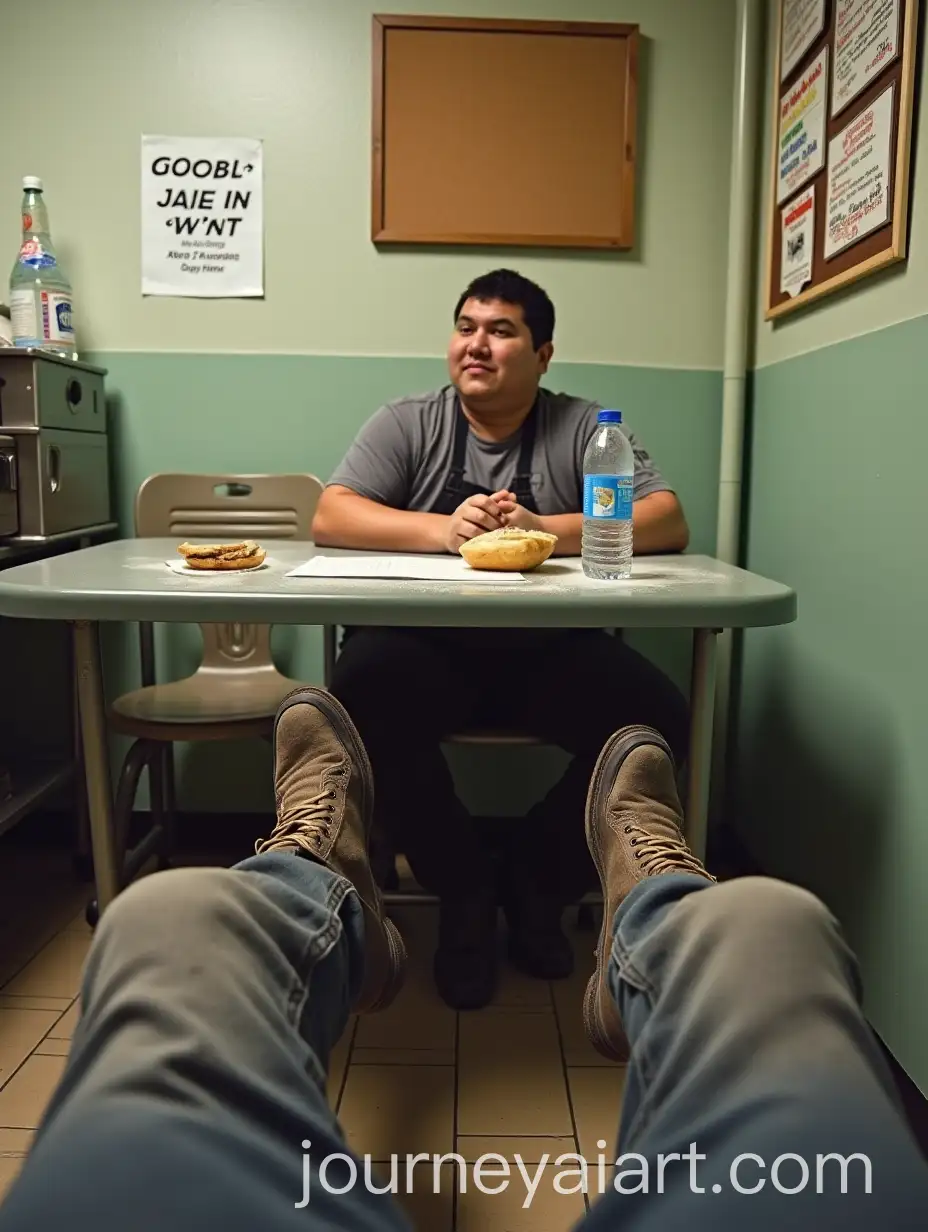 MidMorning-Bakery-Break-FirstPerson-View-of-Worker-at-Table