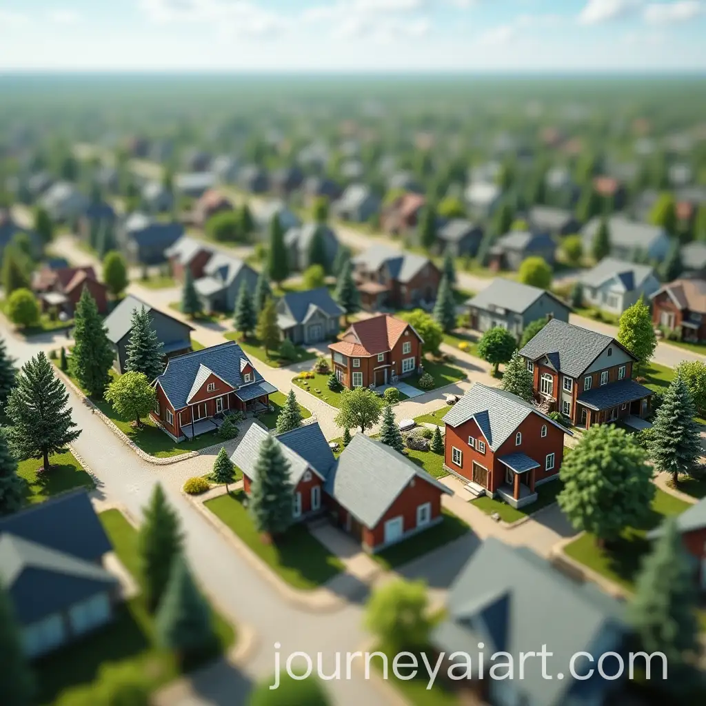 Miniature-Dollhouse-Style-Aerial-View-of-Grande-Prairie-Alberta