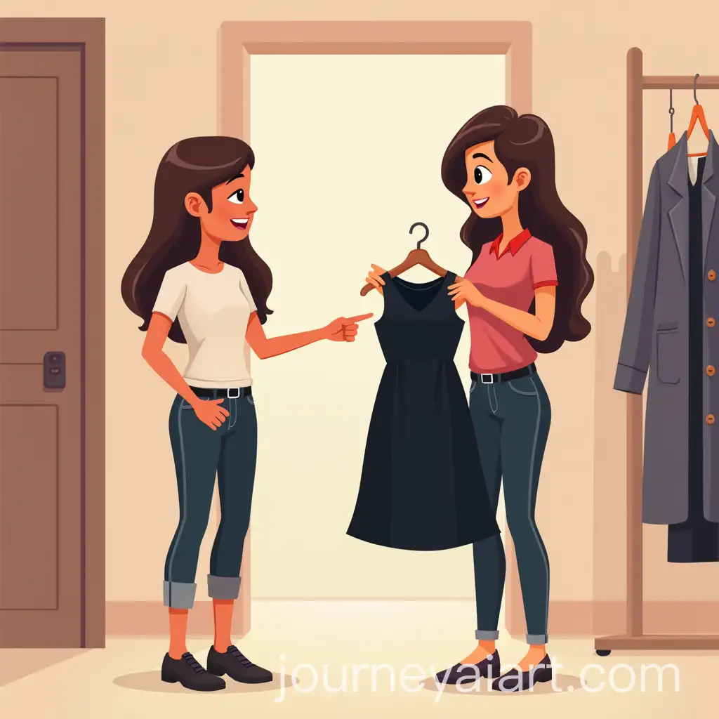 GirlFitting-Room-Interaction-Trying-On-Black-Dress-in-Clothing-Store-Fitting-Room-with-Sales-Assistant
