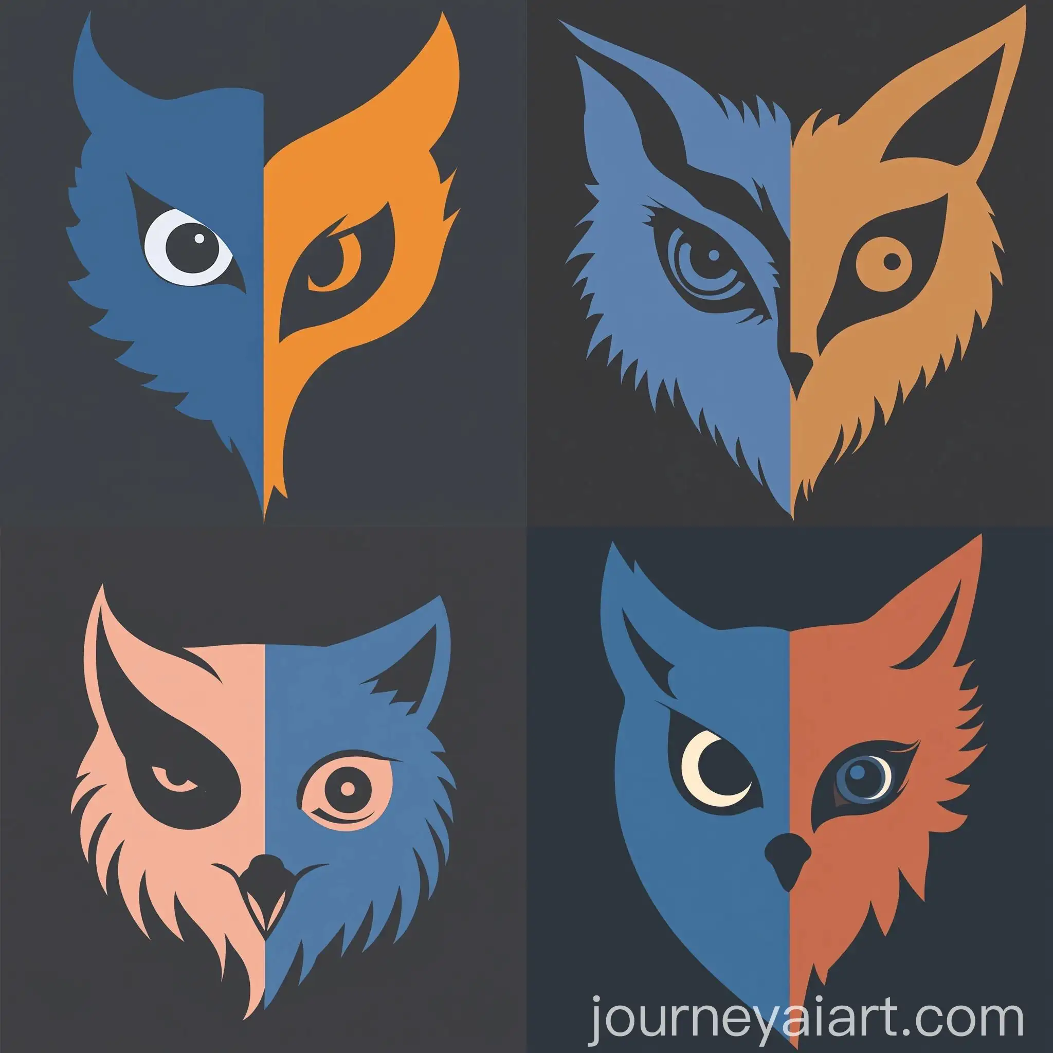 Photographythemed-Owl-and-Fox-Logo-Design