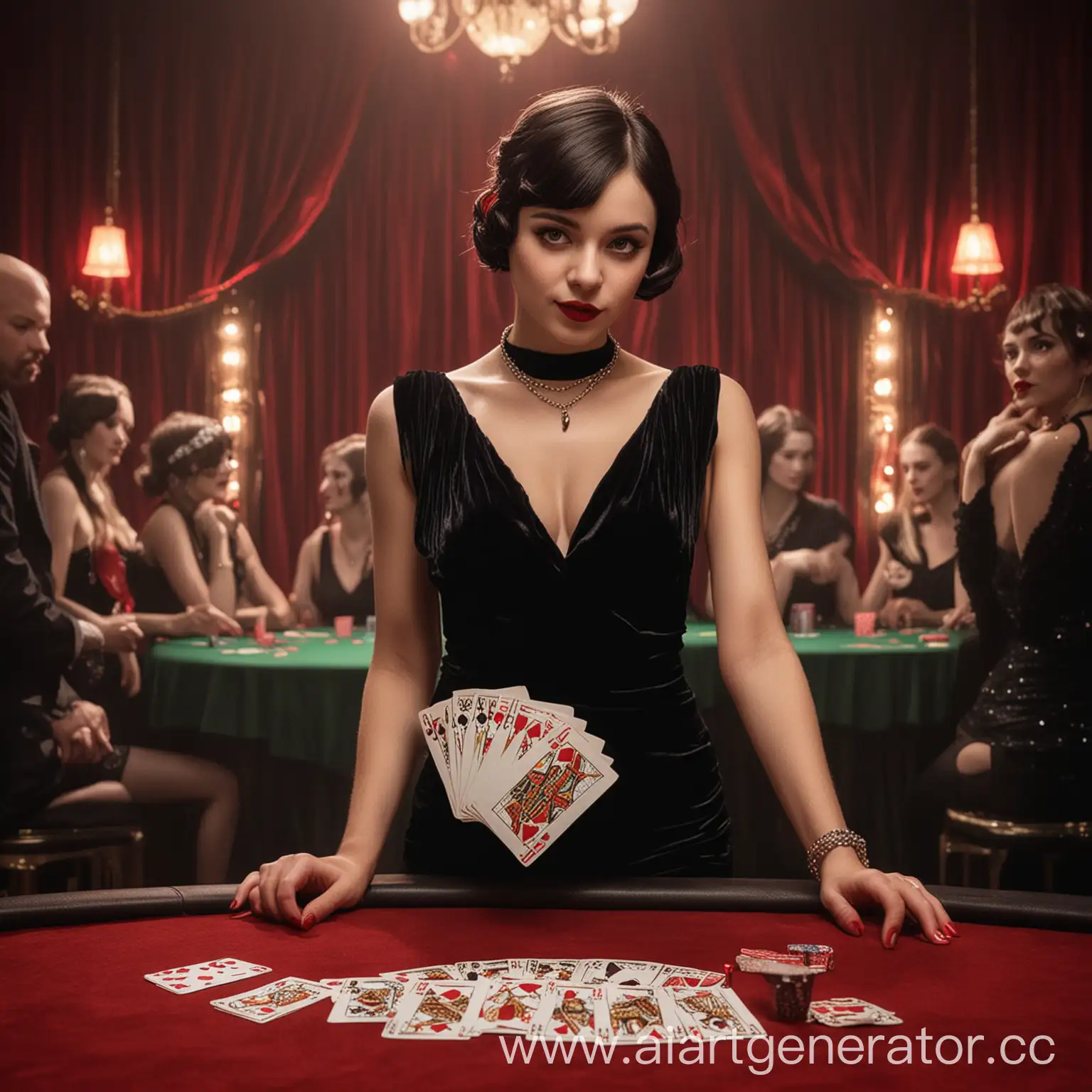 1920s-Style-Girl-Holding-Poker-Cards-in-Casino-Setting