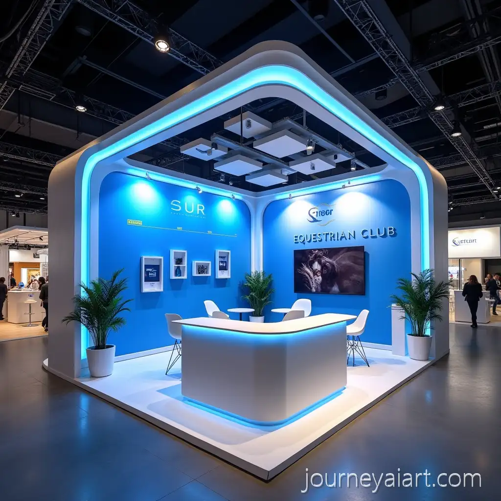 Sur-Equestrian-Club-Exhibition-Booth-Design-with-Blue-Theme
