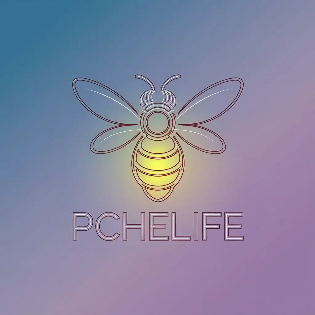 LOGO-Design-for-PcheLiFe-Futuristic-Bee-with-Minimalist-Style-for-Entertainment-Industry