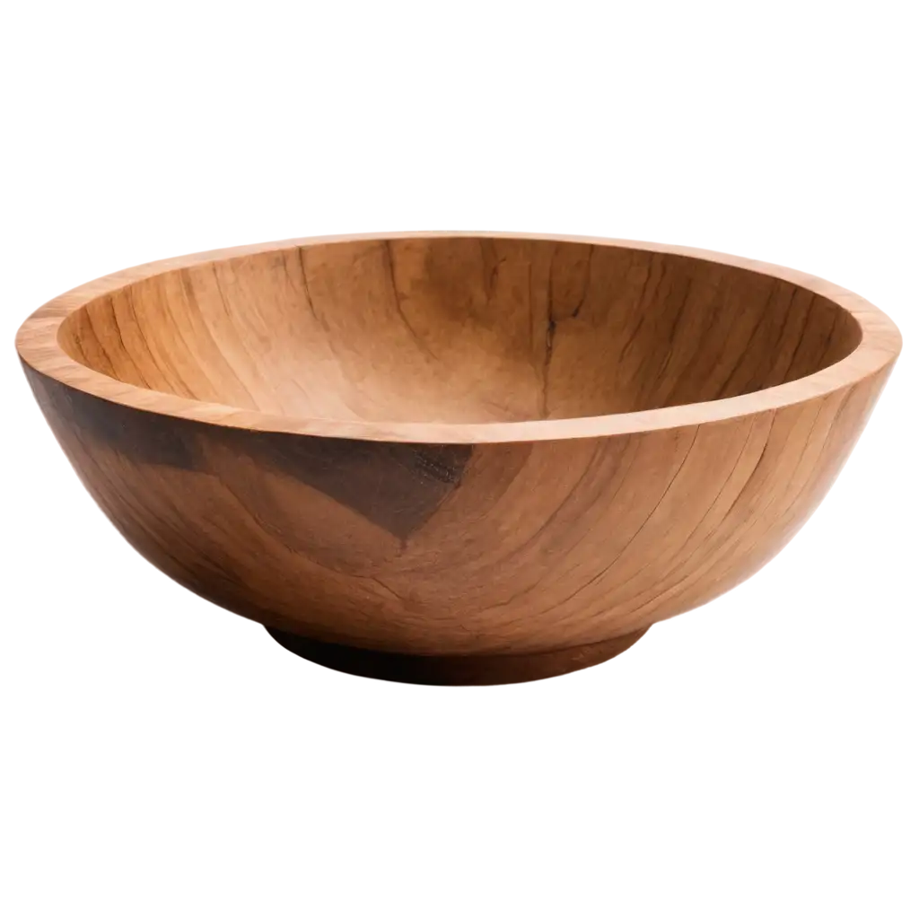 rustic wooden bowl  Front view