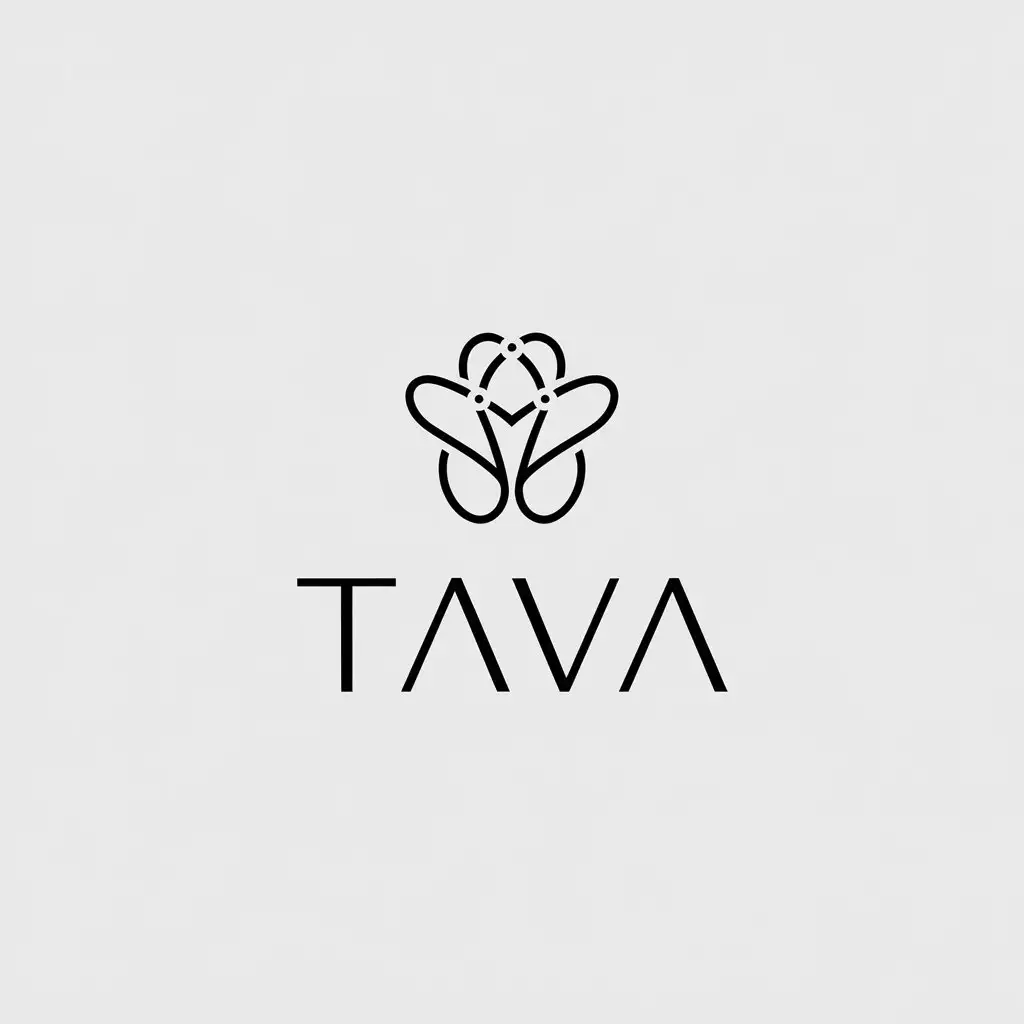 a vector logo design,with the text "TaVa", main symbol:abstract logo for women's jewelry store, beautifully play on the name,Minimalistic,be used in Beauty Spa industry,clear background