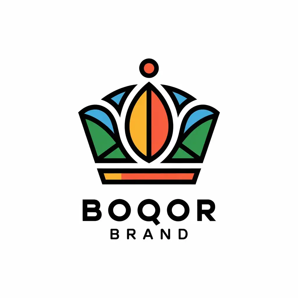 LOGO Design for Boqor Brand Majestic Crown with Elegant Typography on a Clear Background