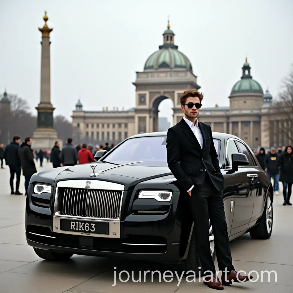 Robert-Pattinson-Posing-in-Front-of-RollsRoyce-at-Trocadero-Square-During-Paris-Fashion-Week
