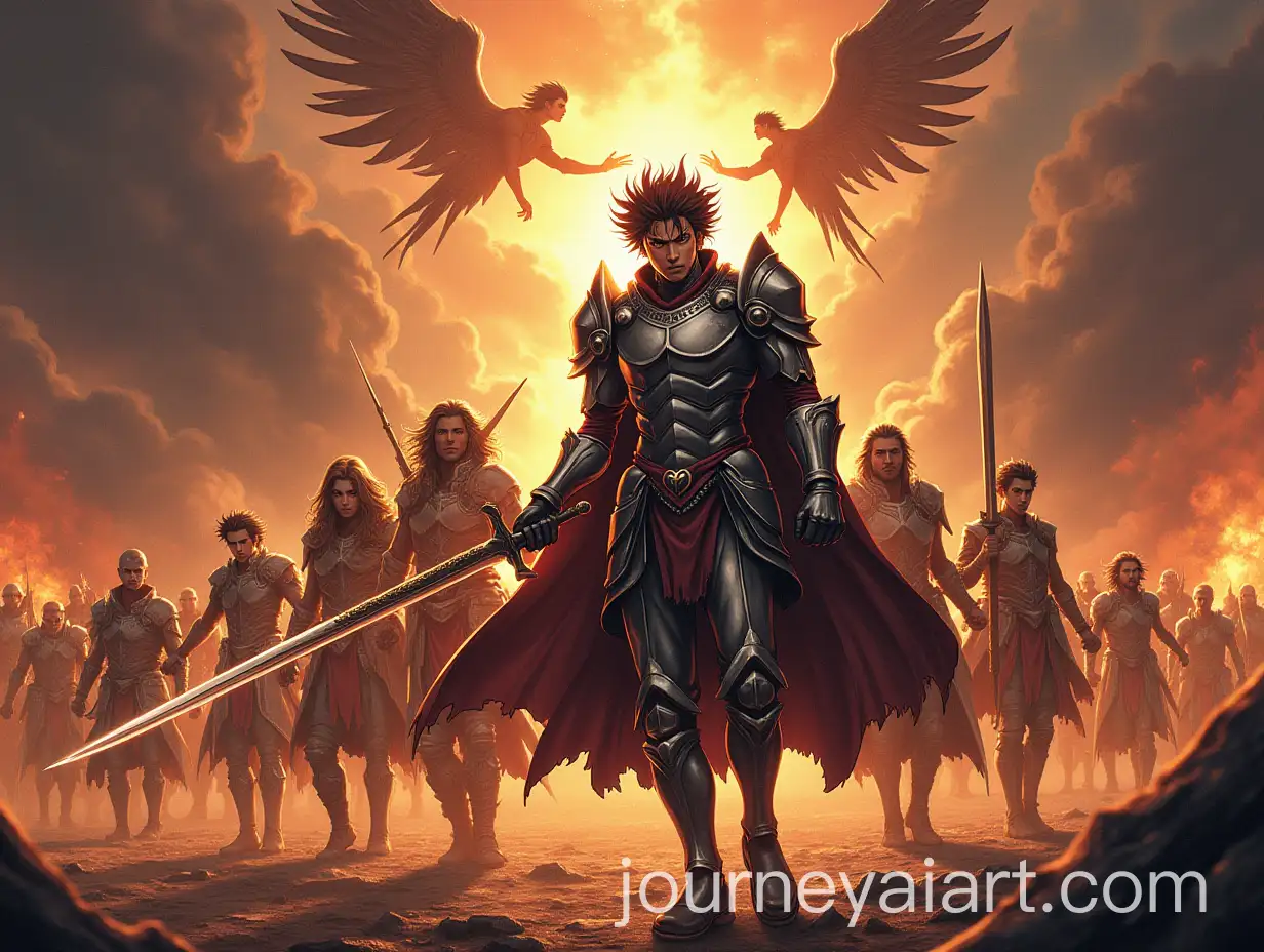 Epic-Battle-Scene-with-Diverse-Warriors-in-JoJos-Bizarre-Adventure-Style