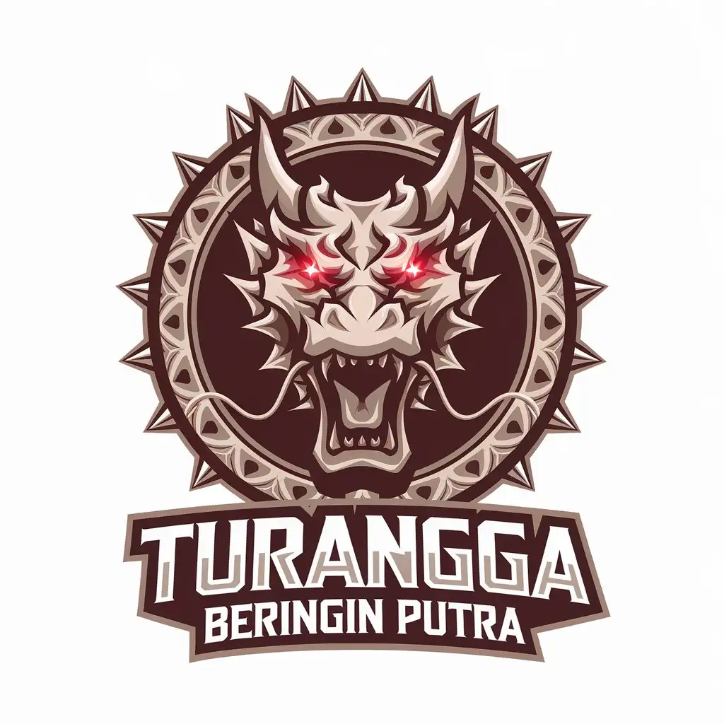 a vector logo design,with the text "Turangga Beringin Putra", main symbol:dragon head,Moderate,clear background