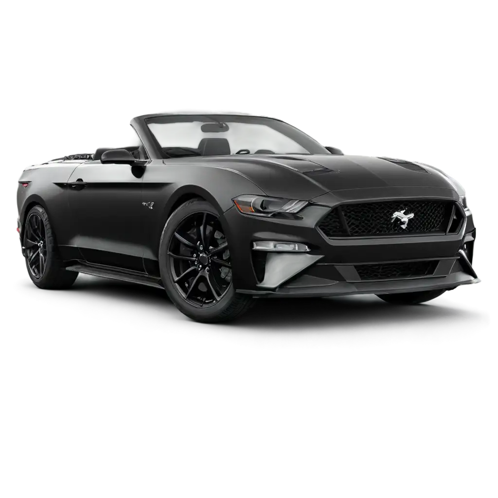 HighQuality-PNG-of-a-2020-Mustang-GT-Convertible-in-Dark-Black-Color